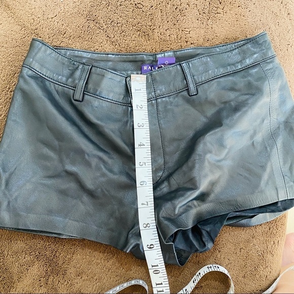 NEW Ralph Lauren Collection 100% leather booty shorts - Picture 10 of 11